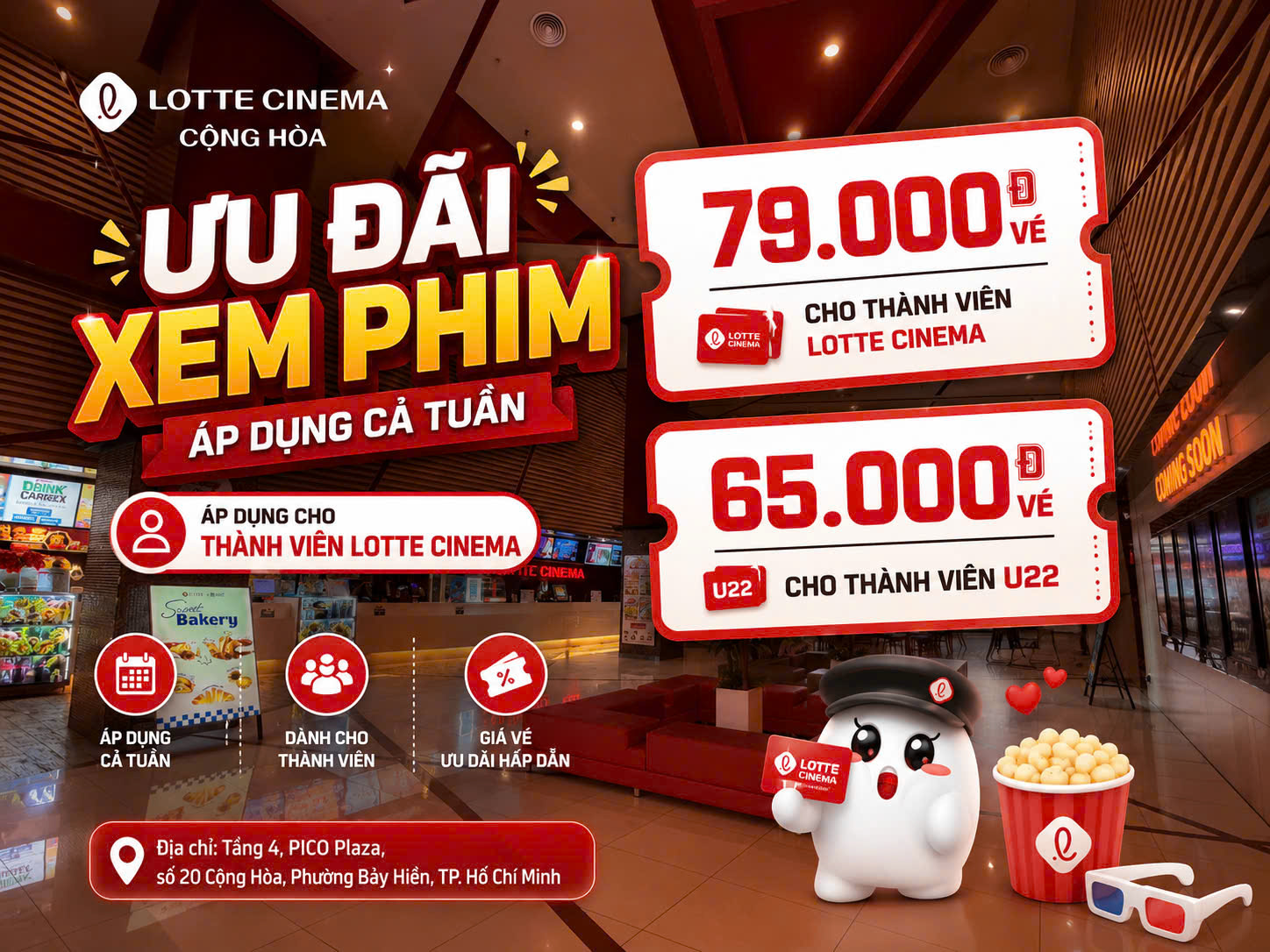 ƯU ĐÃI giá vé chỉ từ 65.000đ cả tuần 